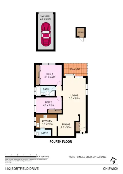 Floorplan of Homely apartment listing, 14/2 Bortfield Drive, Chiswick NSW 2046
