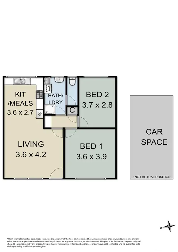 Floorplan of Homely apartment listing, 3/205 Mason Street, Newport VIC 3015