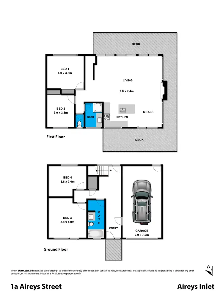 Floorplan of Homely house listing, 1a Aireys Street, Aireys Inlet VIC 3231
