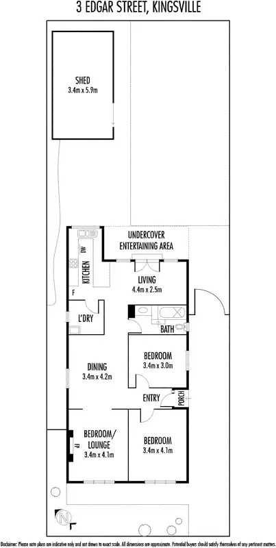 Floorplan of Homely house listing, 3 Edgar Street, Kingsville VIC 3012