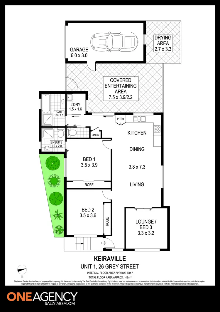 Floorplan of Homely villa listing, 1/26 Grey Street, Keiraville NSW 2500