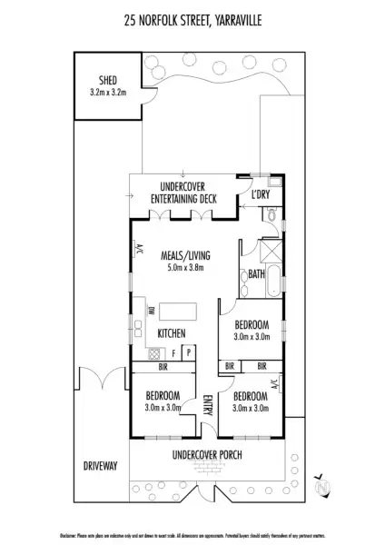 Floorplan of Homely house listing, 25 Norfolk Street, Yarraville VIC 3013
