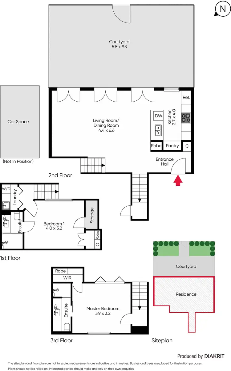 Floorplan of Homely townhouse listing, 206 Kerferd Road, Albert Park VIC 3206