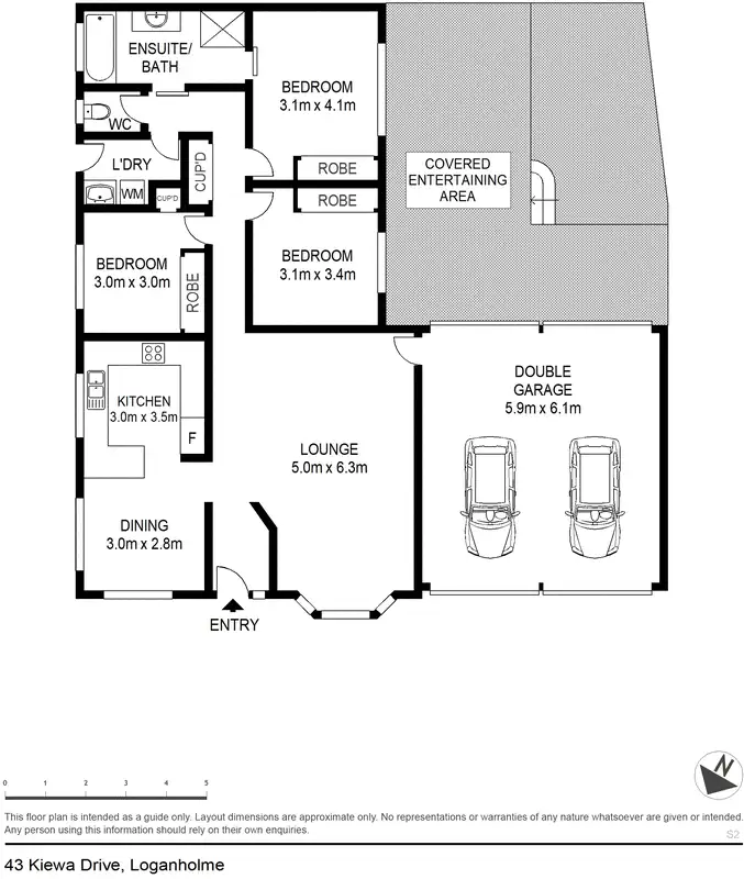 Floorplan of Homely house listing, 43 Kiewa Drive, Loganholme QLD 4129