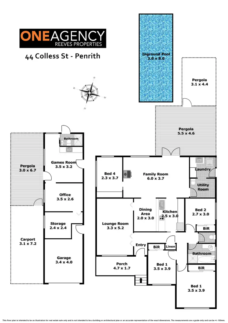 Floorplan of Homely house listing, 44 Colless Street, Penrith NSW 2750