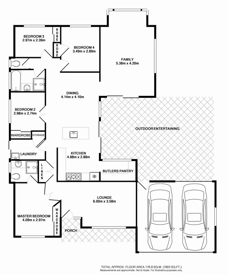 Floorplan of Homely house listing, 1 Cranbrook Close, West Hoxton NSW 2171