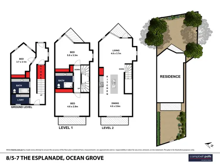 Floorplan of Homely house listing, 8/5-7 The Esplanade, Ocean Grove VIC 3226