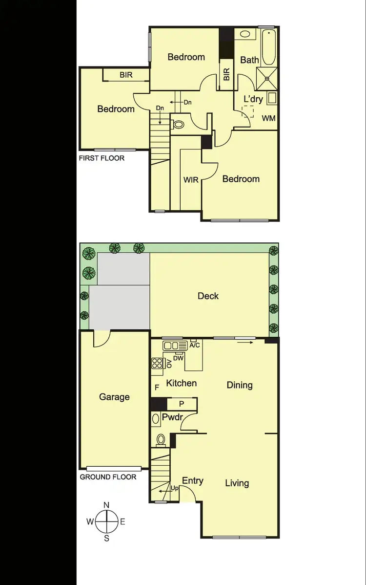 Floorplan of Homely townhouse listing, 3/16 Yendon Road, Carnegie VIC 3163