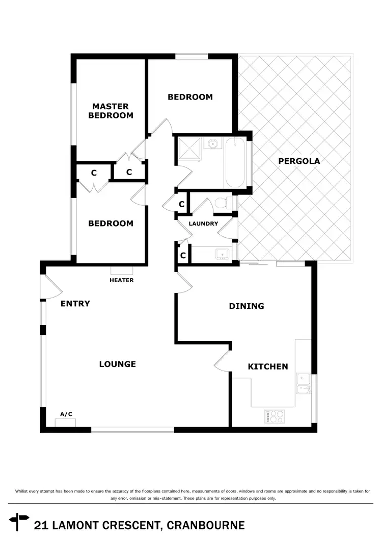 Floorplan of Homely house listing, 21 Lamont Crescent, Cranbourne VIC 3977