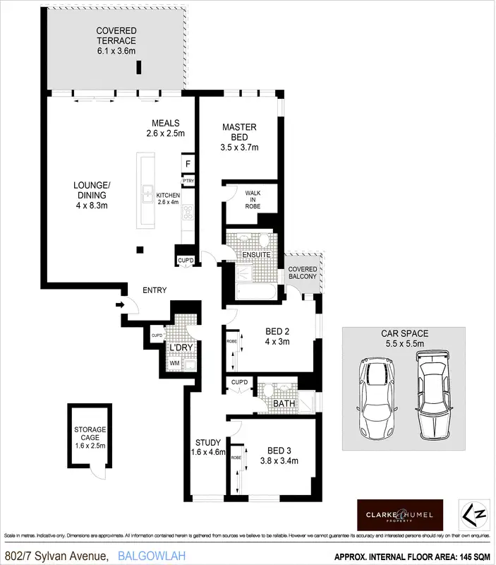 Floorplan of Homely apartment listing, 802/7 Sylvan Avenue, Balgowlah NSW 2093
