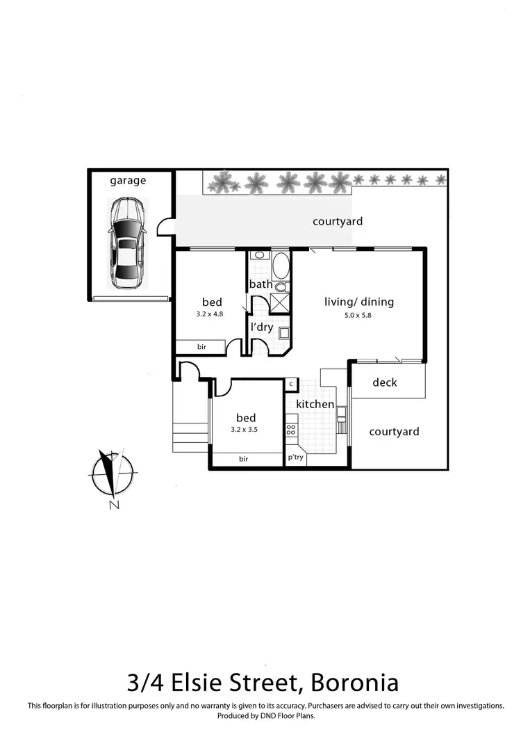Floorplan of Homely unit listing, 3/4 Elsie Street, Boronia VIC 3155