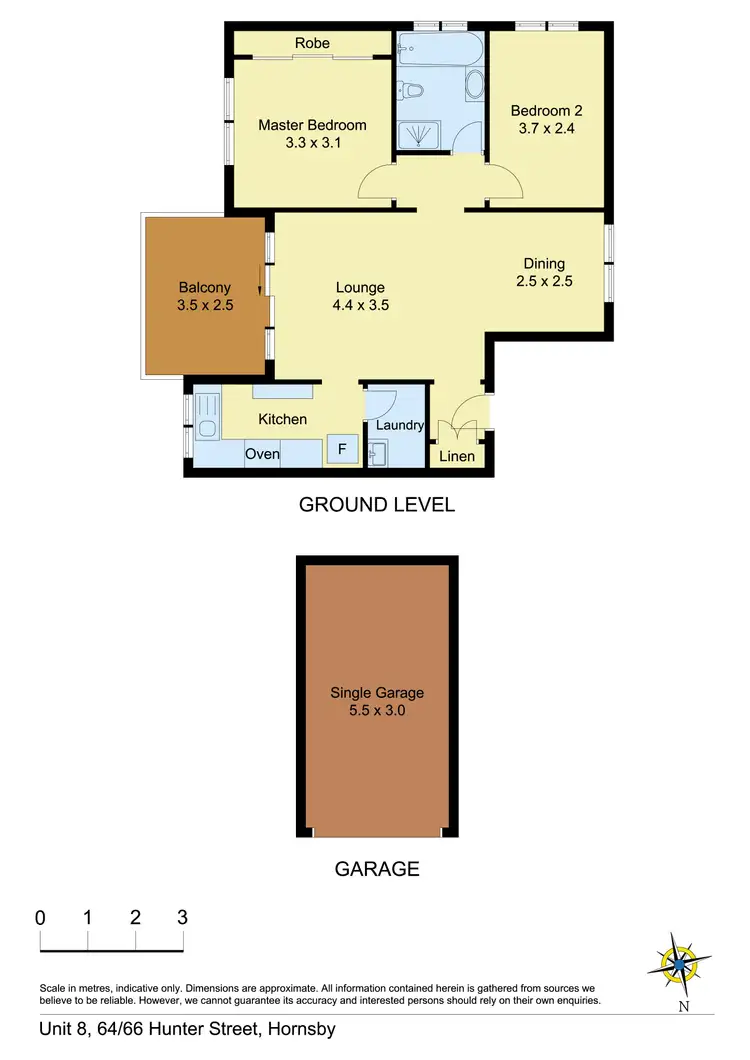 Floorplan of Homely unit listing, 8/64-66 Hunter Street, Hornsby NSW 2077