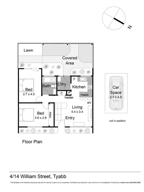 Floorplan of Homely unit listing, 4/14 William Street, Tyabb VIC 3913
