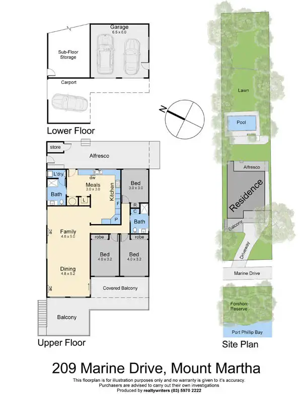 Floorplan of Homely house listing, 209 Marine Drive, Mount Martha VIC 3934