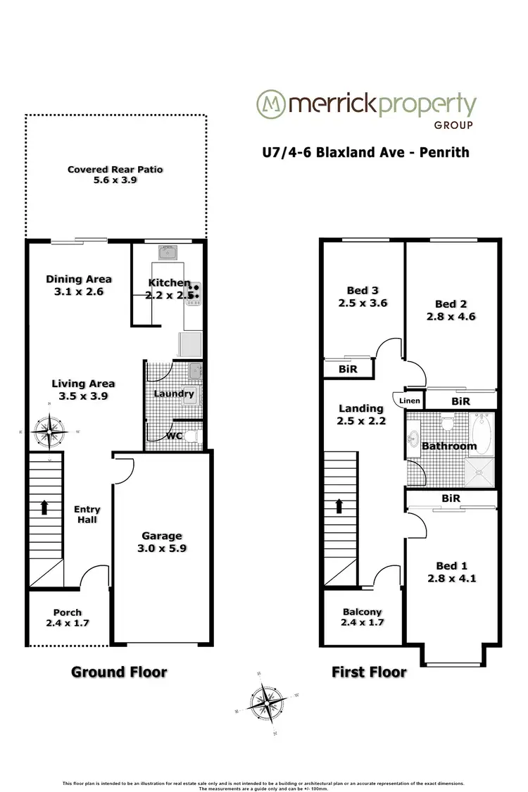 Floorplan of Homely townhouse listing, 7/4-6 Blaxland Avenue, Penrith NSW 2750