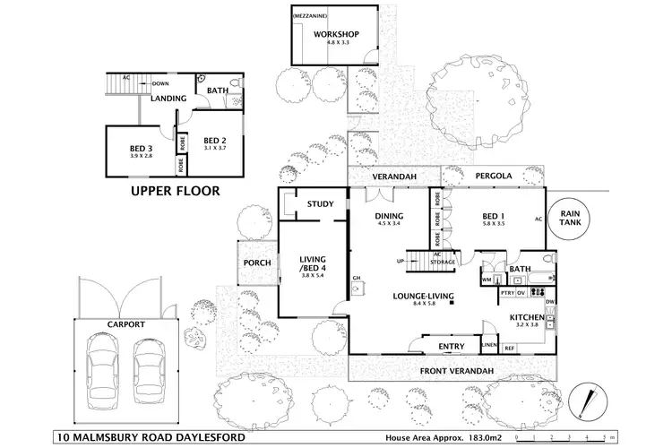 Floorplan of Homely house listing, 10 Malmsbury Road, Daylesford VIC 3460