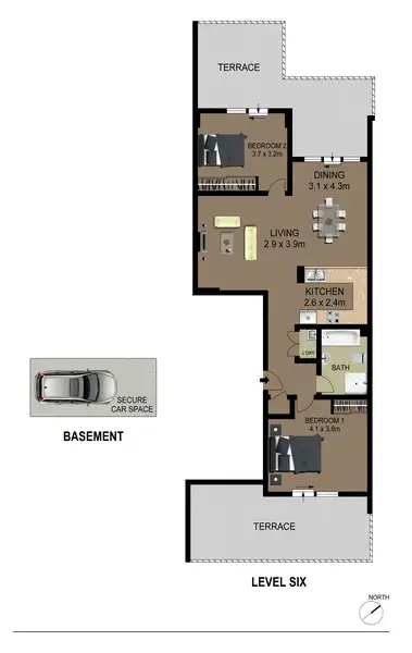 Floorplan of Homely apartment listing, 4211/6-10 Porter Street, Ryde NSW 2112