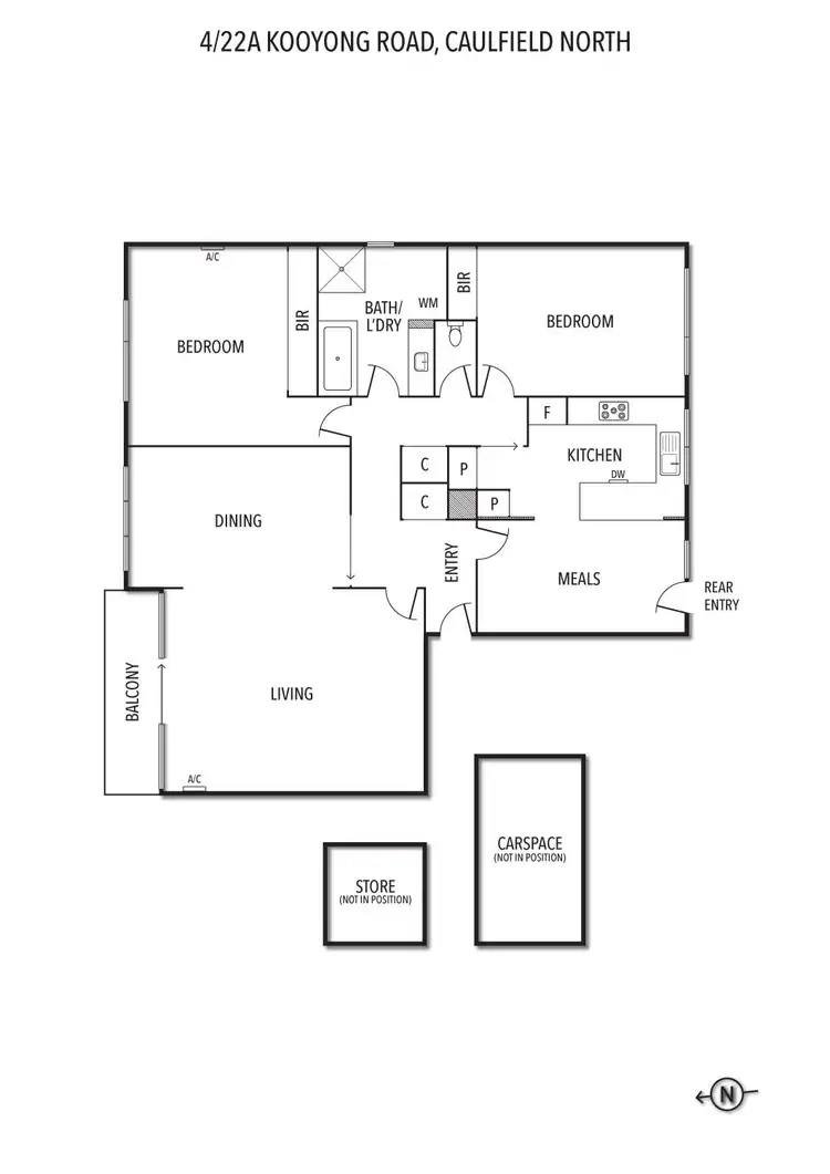 Floorplan of Homely apartment listing, 4/22A Kooyong Road, Caulfield North VIC 3161