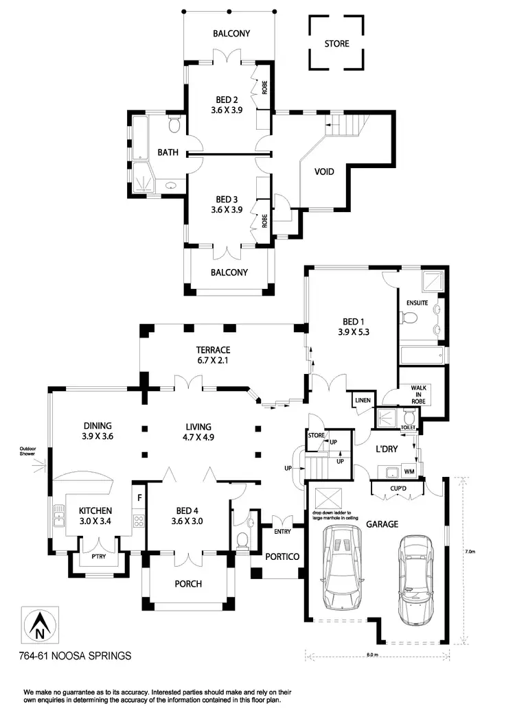 Floorplan of Homely house listing, 764/61 Noosa Springs Drive, Noosa Springs QLD 4567