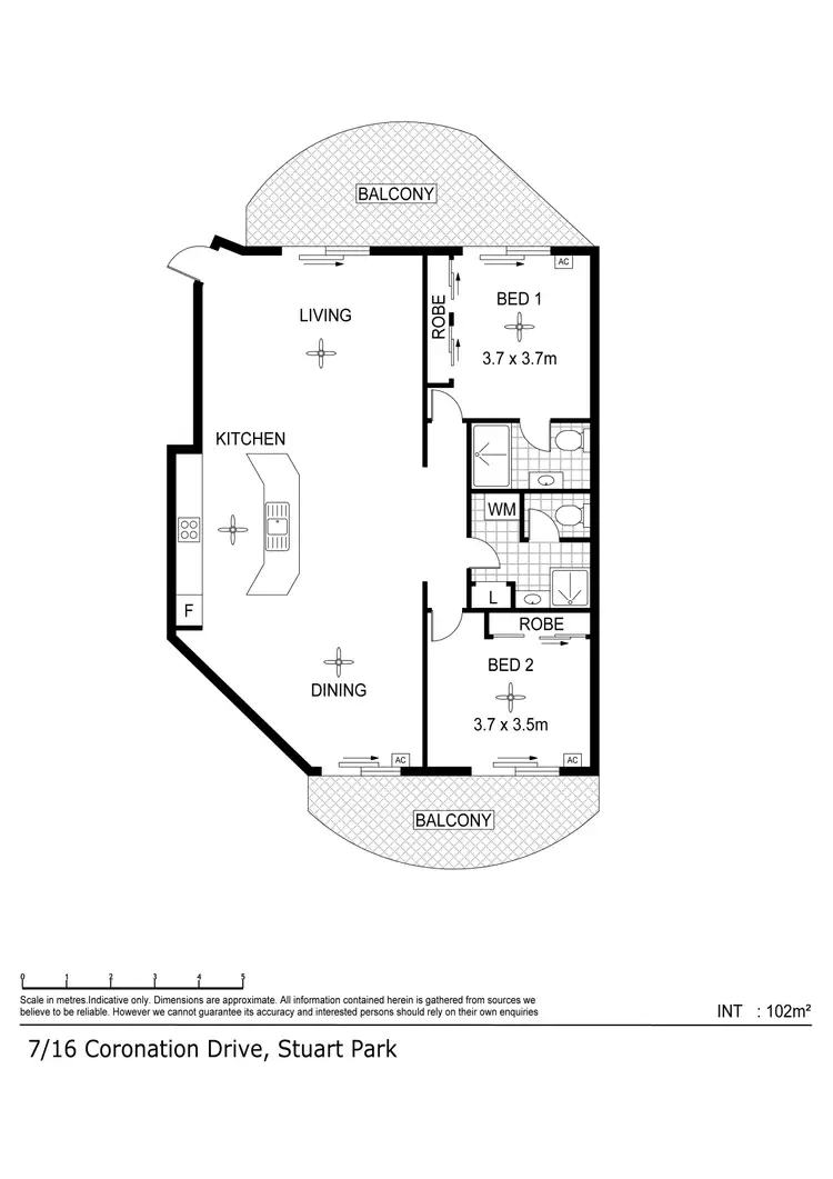 Floorplan of Homely unit listing, 7/16 Coronation Drive, Stuart Park NT 820