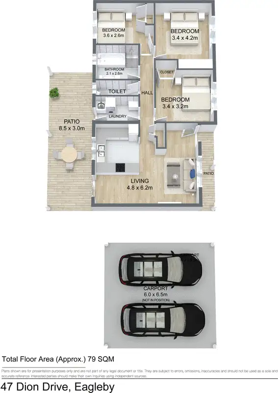 Floorplan of Homely house listing, 47 Dion Drive, Eagleby QLD 4207