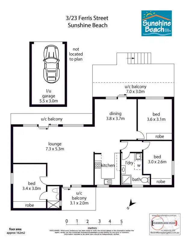 Floorplan of Homely unit listing, 3/23 Ferris Street, Sunshine Beach QLD 4567