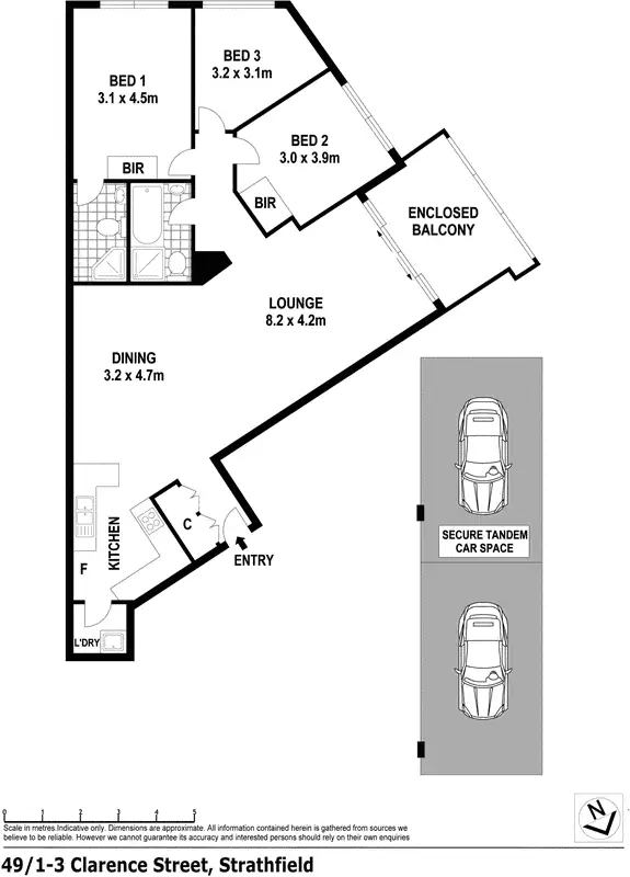 Floorplan of Homely apartment listing, 49/1-3 Clarence Street, Strathfield NSW 2135