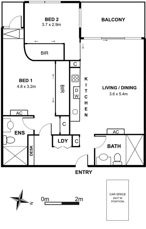 Floorplan of Homely apartment listing, 2004N/229 Toorak Road, South Yarra VIC 3141