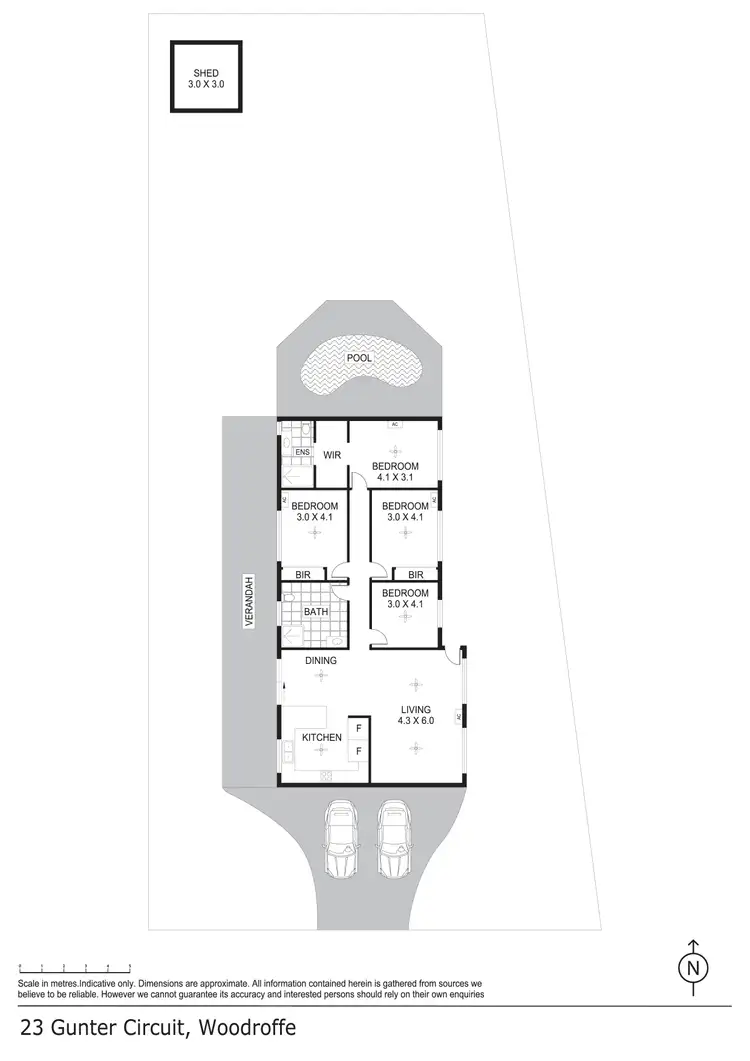 Floorplan of Homely house listing, 23 Gunter Circuit, Woodroffe NT 830