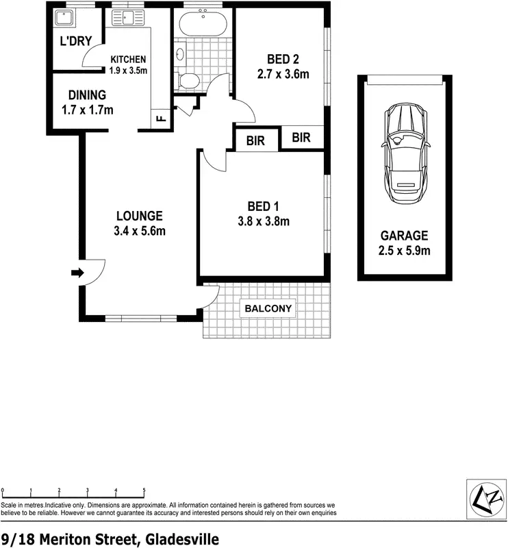Floorplan of Homely apartment listing, 9/18 Meriton Street, Gladesville NSW 2111