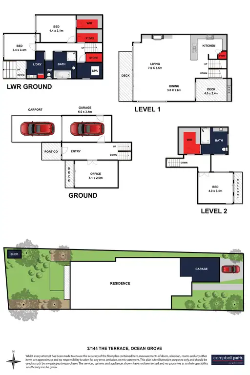 Floorplan of Homely house listing, 2/144 The Terrace, Ocean Grove VIC 3226