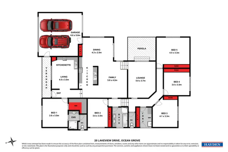 Floorplan of Homely house listing, 20 Lakeview Drive, Ocean Grove VIC 3226