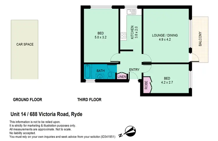 Floorplan of Homely apartment listing, 14/688 Victoria Road, Ryde NSW 2112