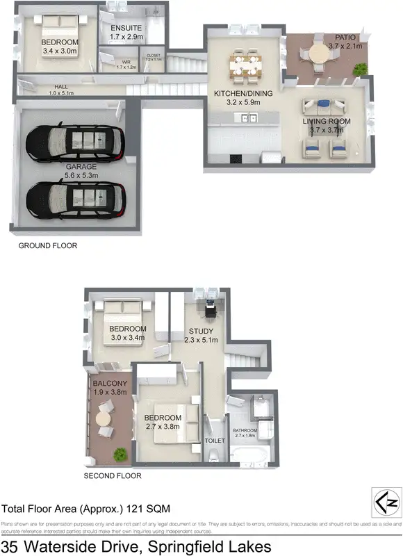 Floorplan of Homely house listing, 35 Waterside Drive, Springfield Lakes QLD 4300