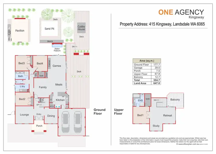 Floorplan of Homely house listing, 415 Kingsway, Landsdale WA 6065