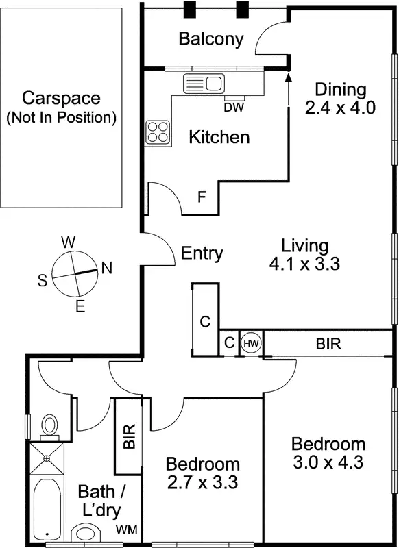 Floorplan of Homely apartment listing, 8/1421 High Street, Glen Iris VIC 3146