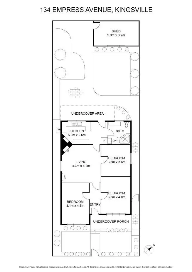Floorplan of Homely house listing, 134 Empress Avenue, Kingsville VIC 3012