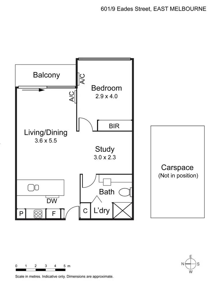 Floorplan of Homely apartment listing, 601/9 Eades Street, East Melbourne VIC 3002