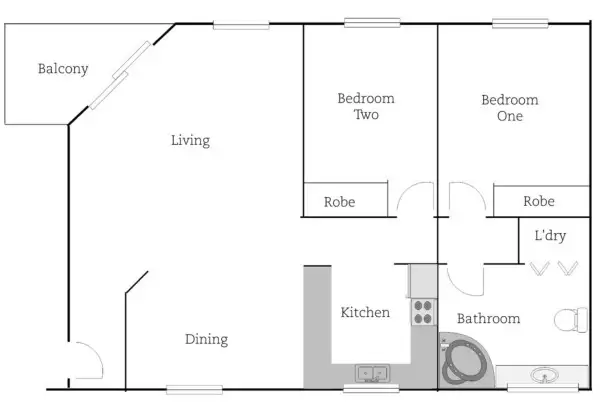 Floorplan of Homely apartment listing, 14/1 Port Jackson Circuit, Phillip ACT 2606