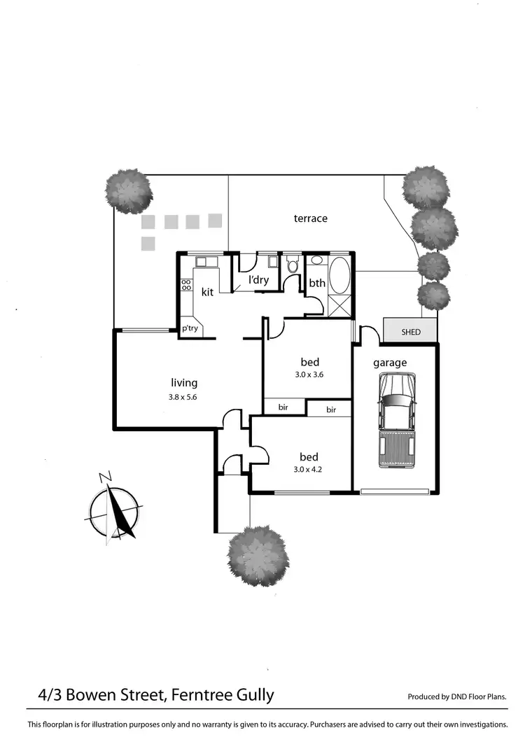 Floorplan of Homely unit listing, 4/3 Bowen Street, Ferntree Gully VIC 3156