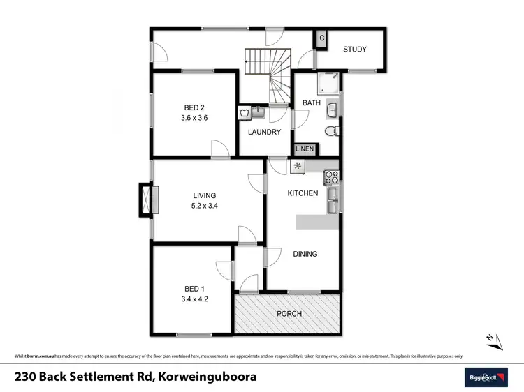 Floorplan of Homely house listing, 230 Back Settlement Road, Korweinguboora VIC 3461