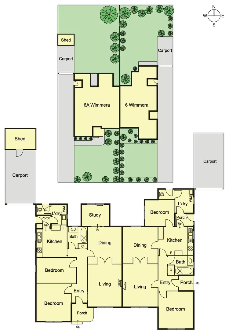 Floorplan of Homely house listing, 6 & 6A Wimmera Street, Ormond VIC 3204
