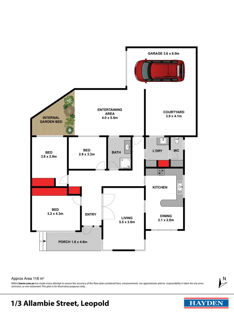 Floorplan of Homely house listing, 3/1 Allambie Street, Leopold VIC 3224