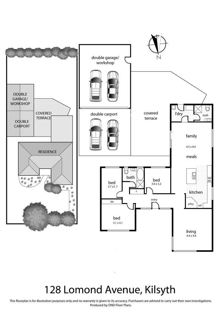 Floorplan of Homely house listing, 128 Lomond Avenue, Kilsyth VIC 3137