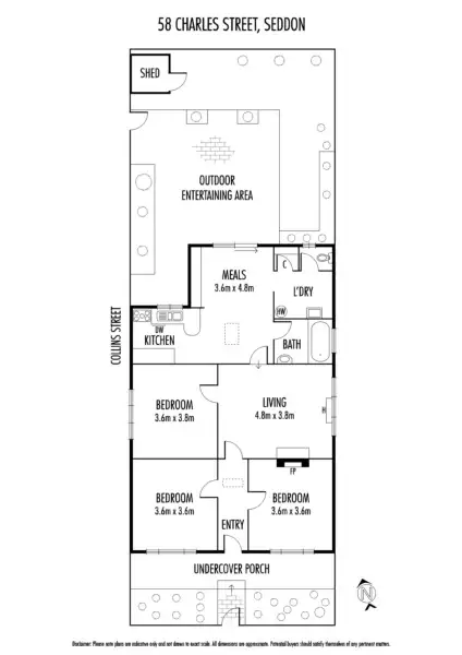 Floorplan of Homely house listing, 58 Charles Street, Seddon VIC 3011