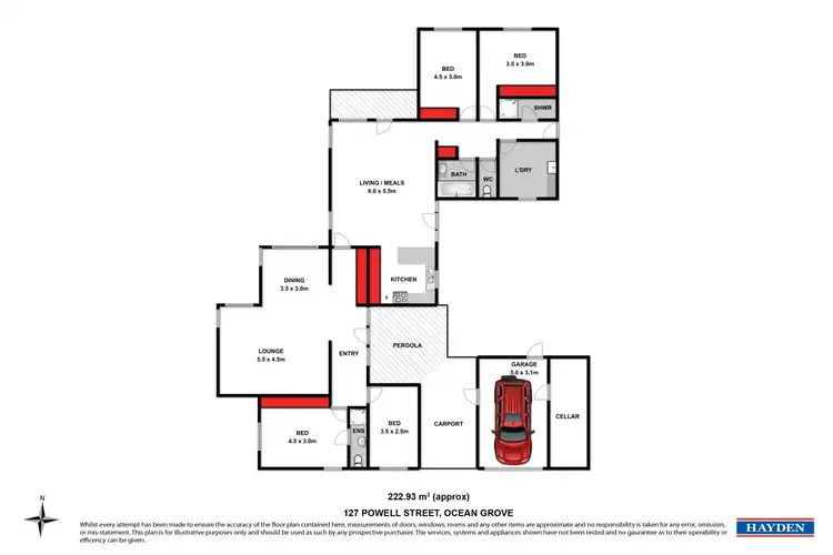 Floorplan of Homely house listing, 127 Powell Street East, Ocean Grove VIC 3226