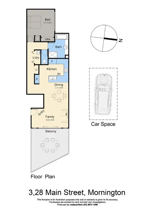 Floorplan of Homely apartment listing, 3/28 Main Street, Mornington VIC 3931