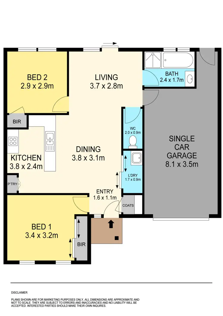 Floorplan of Homely unit listing, 2/314 Humffray Street North, Brown Hill VIC 3350