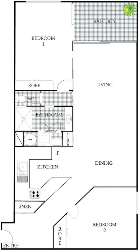 Floorplan of Homely apartment listing, 29/12 Challis Street, Dickson ACT 2602