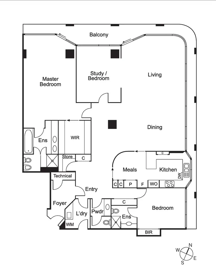 Floorplan of Homely apartment listing, 162/461 St Kilda Road, Melbourne VIC 3004